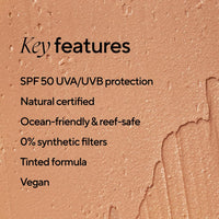 MÁDARA Mineral SPF50 Sunscreen Stick 12g – Natural Zinc Oxide Face Sunscreen | Non-Toxic, Tinted Mineral-Based Sun Protection for Face, Hands & Décolleté