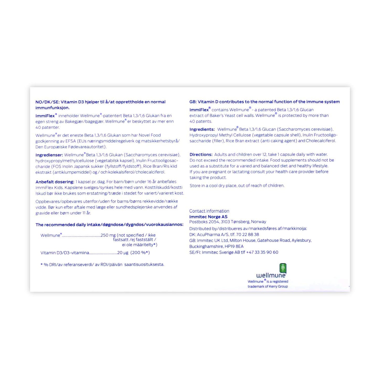 Immiflex ImmiFlex | Clinically Proven Betaglucan Supplement | 250mg x 30 Vegetarian Capsules with Vitamin D