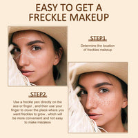 Erinde Freckle Pen Set, Dark Brown Freckles Kit, Natural Lifelike Freckle Makeup Pen, Magic Face Freckle Soft Dot Pen, Quick Dry, Waterproof #2 Pack