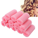 Foam Sponge Hair Rollers,12 Pieces Soft Sleeping Hair Curlers Flexible Hair Styling Curlers Sponge Curlers Professional Home Salon Portable Soft Hair Curler Tool for Hair Styling (Pink)