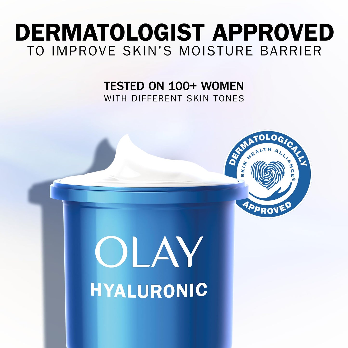 Olay Hyaluronic Acid Face Moisturiser Day Gel Cream REFILL, Skincare with Niacinamide 99% Purity and Vitamin B5. Hydrating Skin Care: Plumps, Smooths, Hydrates, 50ml