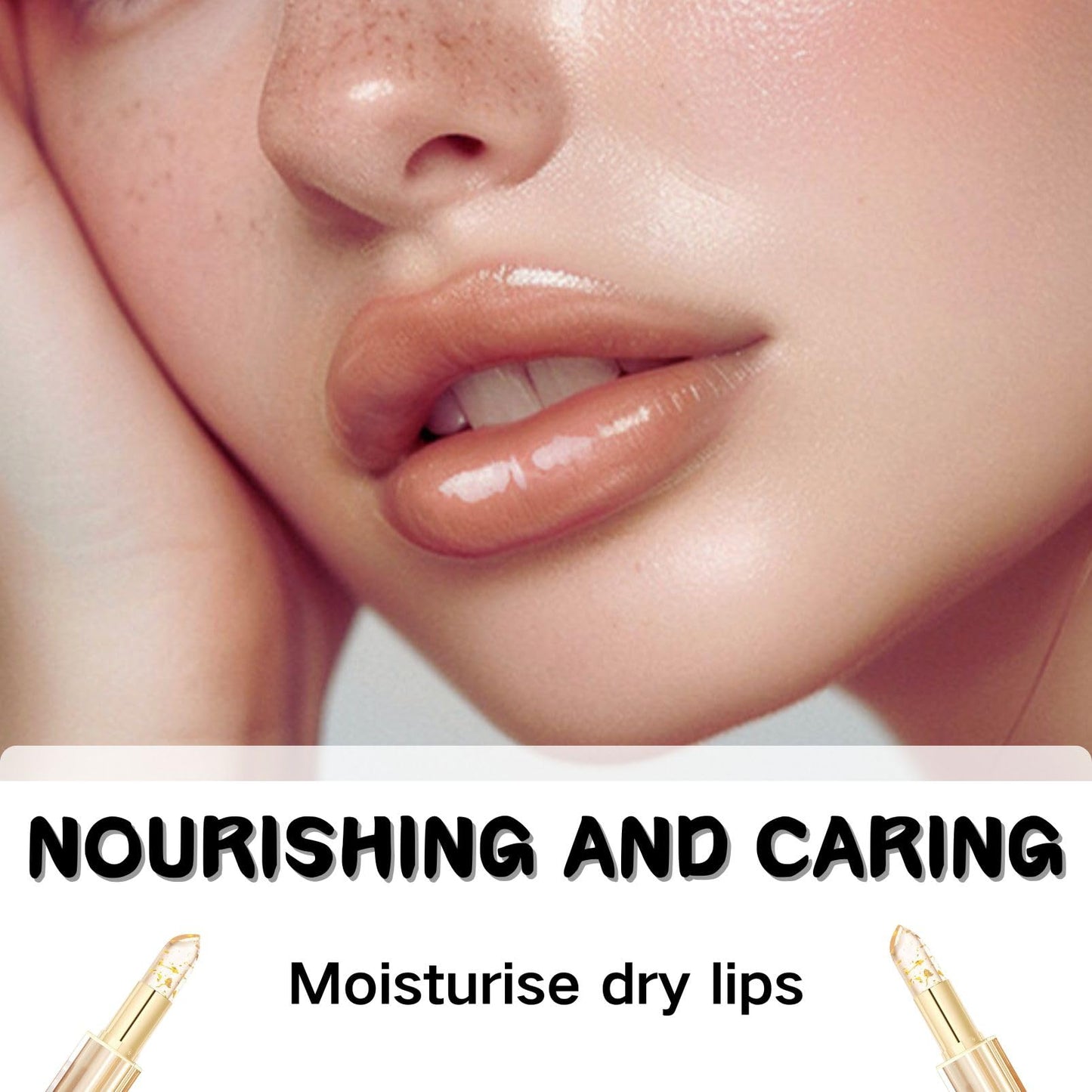 SHEBEEDO Transferproof Color Changing Lipstick,24H Long Lasting Moisturizing Glossy Lip Gloss,Color Changing Lipstick with Gold Foil Crystal Shine, Deep Nourishment Balm