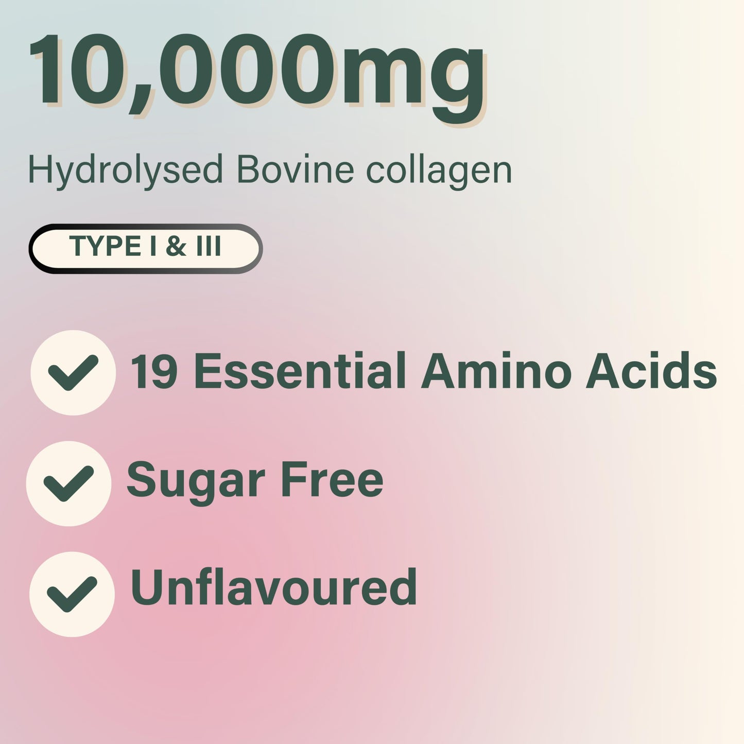 NUTRI BEAUTIES Pure Grass Fed Bovine Collagen Peptides Powder 10,000Mg | 19 Essential Amino Acids | Unflavoured 350g Hydrolyzed Collagen for Women & Men (Type I & III) | 35 Day Supply | Halal | Skin