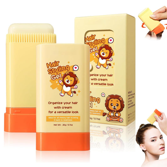 Generic Kids Hair Wax Stick, 2-in-1 Design with Built-In Comb, Moisturizing Non-Greasy Hair Styling, Easy to Use, Portable and Compact for Kids