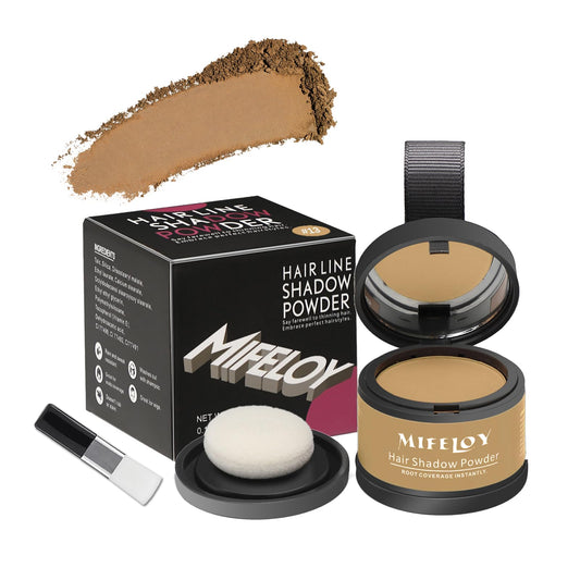 Mifeloy MIFELOY Root Cover Up Powder, Touch Up Hair Color for Grey, Roots Concealer for Beard Line Eyebrow, Instantly Coverage Dye for Thinning Grays Hairline, Shadow Conceals Hair Loss, Dark Blonde