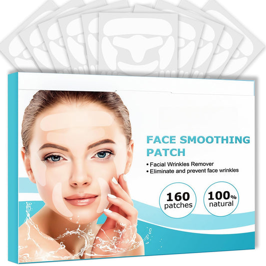 Wormeer Wrinkle Patches - 160 Pcs Pure Collagen Face Tape for Wrinkles, Helps Improve Skin Texture and Enhances a Radiant Apearance, Face Anti Wrinkle Patches for Eye, Mouth, Frontal Region Areas
