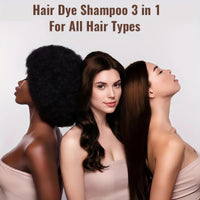 Siyinzu Polar Hair Dye Shampoo,Hair Dye Shampoo,Polar Instant Ha-ir D-yes Shamp-oo,H-air Colour Sham-Poo Care,3 In 1 Sha-mpoo for Grey Hai-r,Colour Sham-poo to Cover Grey H-air,Anti Gre-y Shamp-oo,Black