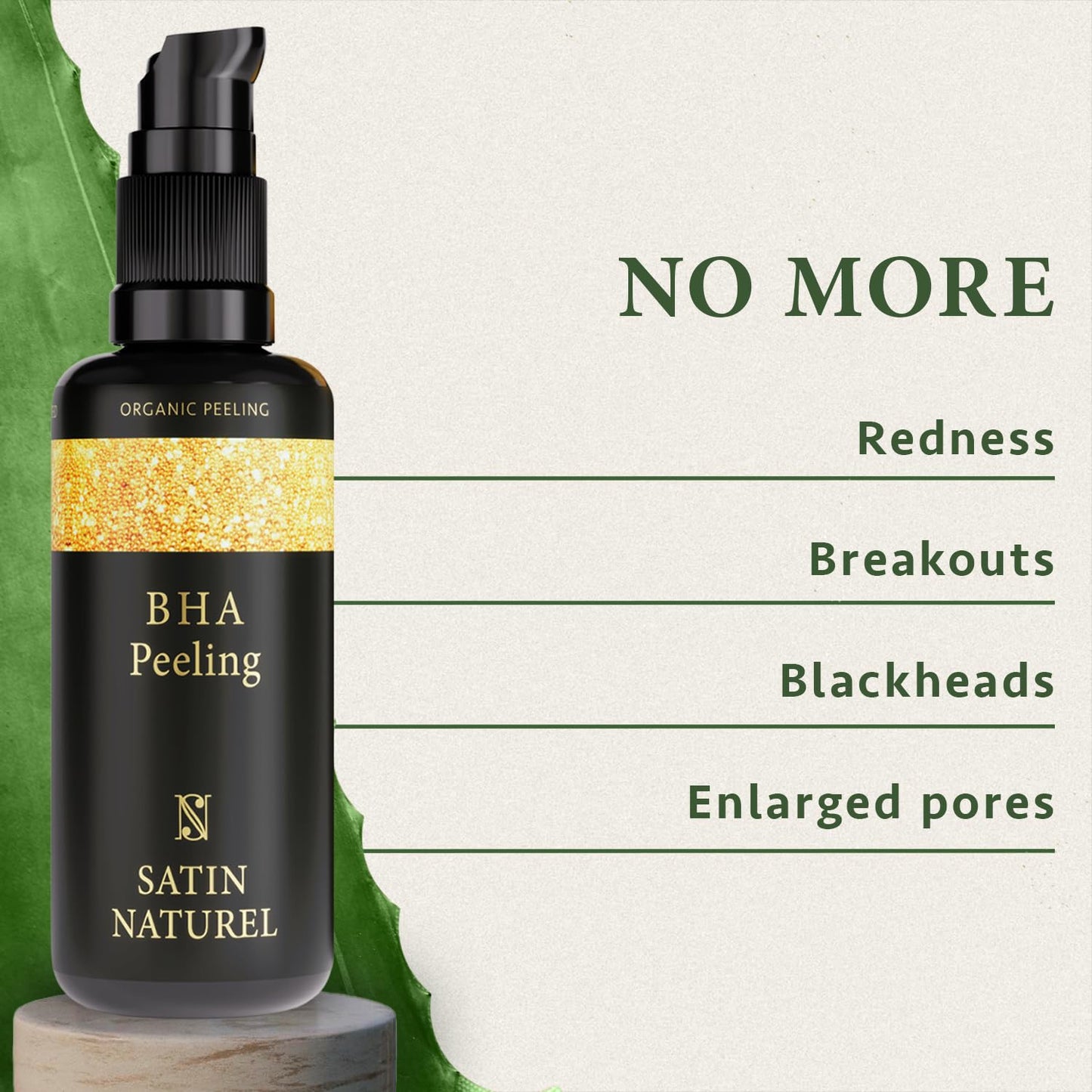 SatinNaturel Salicylic Acid BHA Exfoliant for Sensitive Skin 100ml, Anti Blemishes - Pore Minimizer Face Exfoliator - Hyperpigmentation Treatment - Organic Vegan Skin Care by Satin Naturel