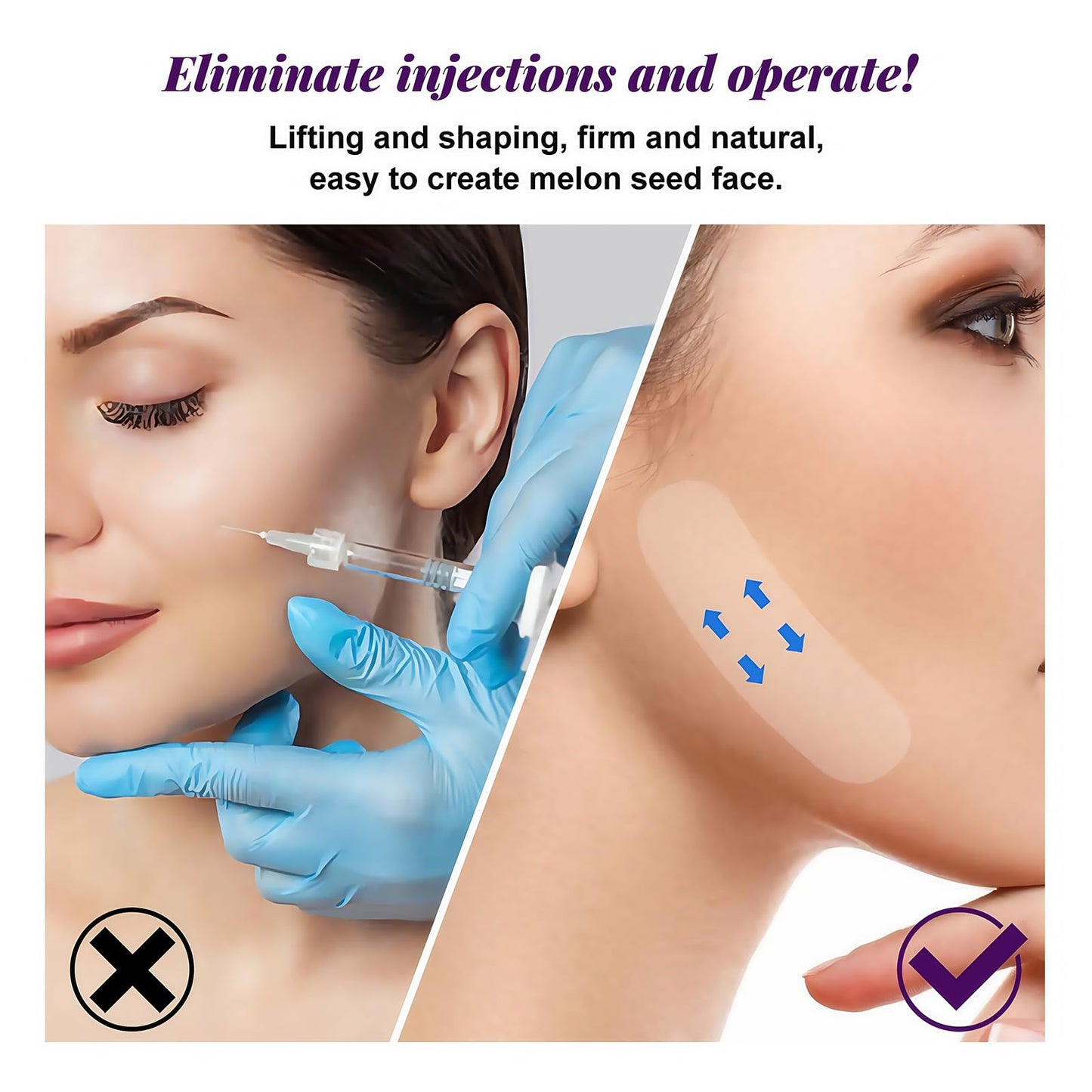 Wormeer 120 Pcs V Edge Patches Face Lift - Facelift Tape for Face Invisible, Waterproof & Instant Smoothing, Anti-Wrinkle Facial Area Lift Tape for Women