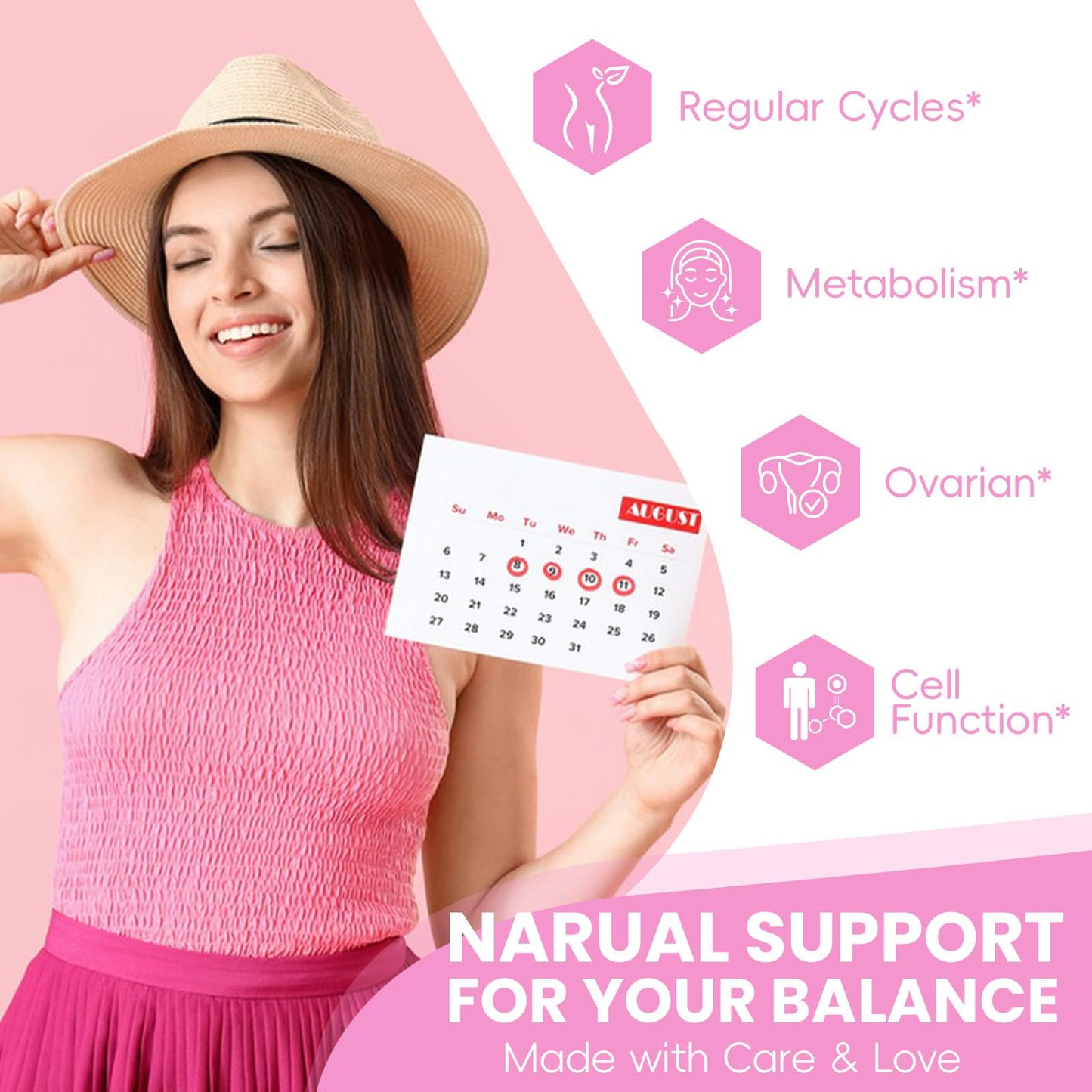 Inositol Supplement for Women with Ratio Myo-Inositol 1500mg & D-Chiro Inositol 37.5mg per Serving - Ideal 40:1 Ratio, Vitamin B8 Inositol Capsules with Folate&VIT D3 for Hormones & Ovarian, 120 Caps