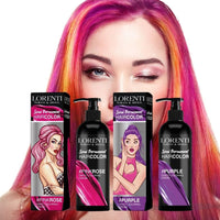 Lorenti Semi Permanent Direct Coloring Cream | Long Lasting Hair Colour Result | Purple 250ml
