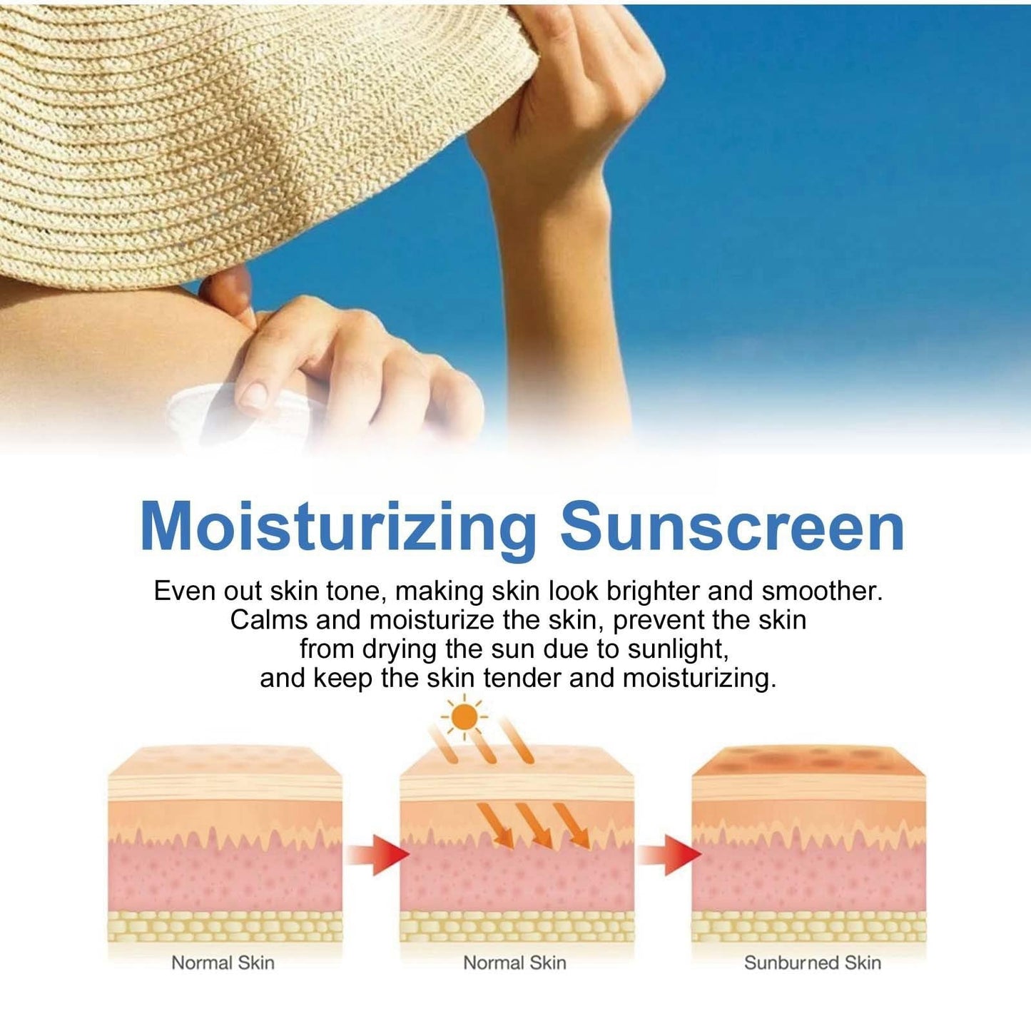 AINxtolm Sunscreen Spf 50+,Moisturizing Sunscreen,Hydrating Sun Cream,Face Sun-screen Moisturizer,Su-n Cre-am Spf 50,Day Cre-am Spf,Face Sunblock,Fac-e Sun Cre-am,Body Sun-screen,Su-n Cre-am for Fa-ce Women