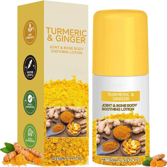 Fashion Base Turmeric & Ginger Relief Cream, Joint & Bone Cream Relief,Ginger Cream, Strong Cream for Neck, Wrist and Knee Massage Cream for Joint Relief