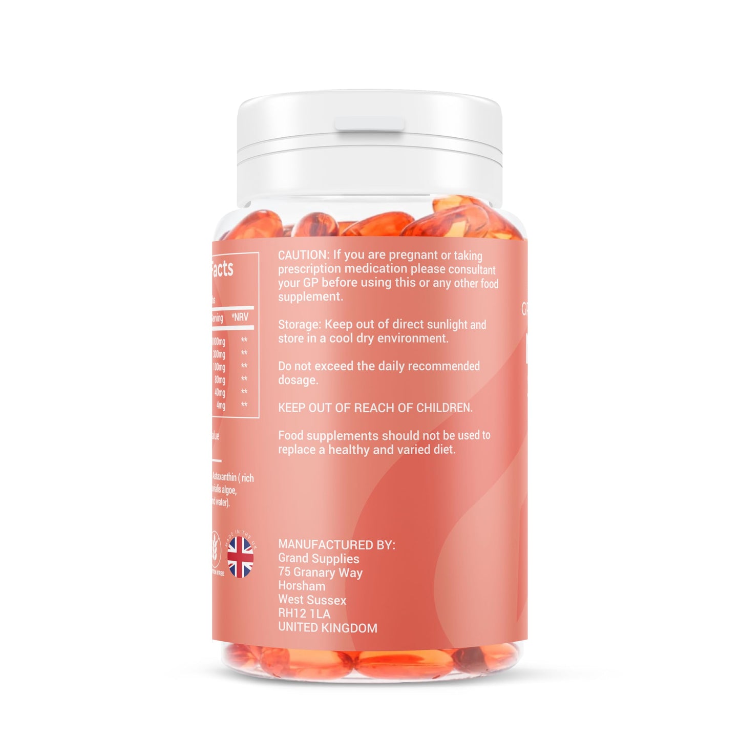 Norwegian Salmon Oil with Astaxanthin 1000mg - 4 Months / 120 Days Supply - Omega 3 6 9 Capsules High Strength - Rich in EPA, DHA & DPA, Burpless Taste