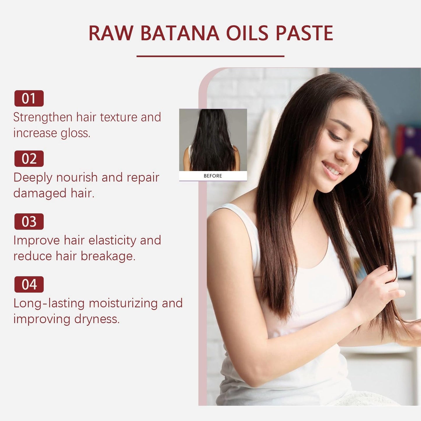 Fankayi Bata-na Hair Mask, Bata-na and Rosemary Oil Promote Hair Growth,Moisturize and Achieve A Natural Shine,Repair Damage and Restore Health and Vitality,Prevent Hair Loss,for All Hair Types,Hair Gain Mask