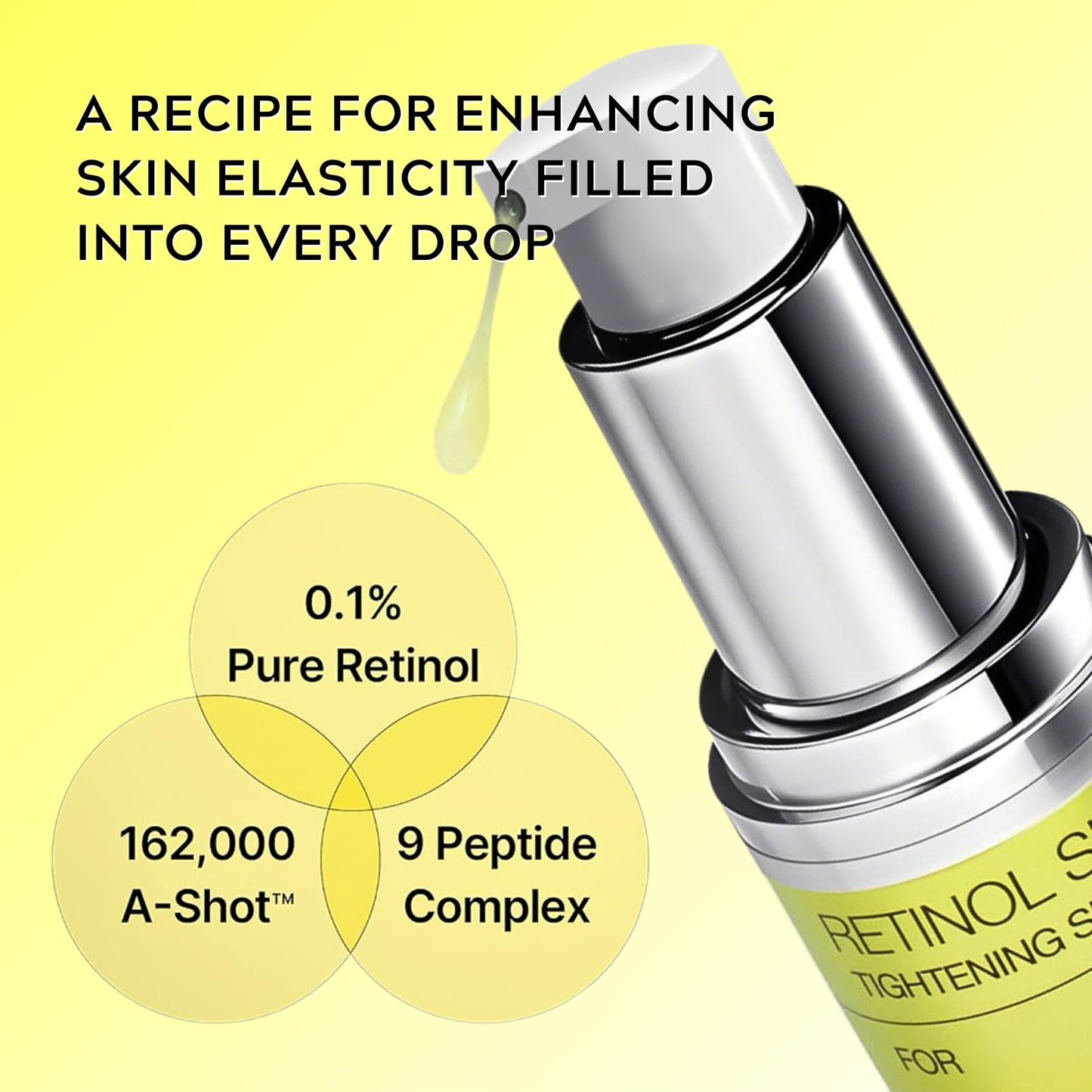 Retinol Shot Tightening Serum, Anti Aging Face Serum with Retinol Peptide, Wrinkles and Fine Lines, Firmer Skin, 30ml