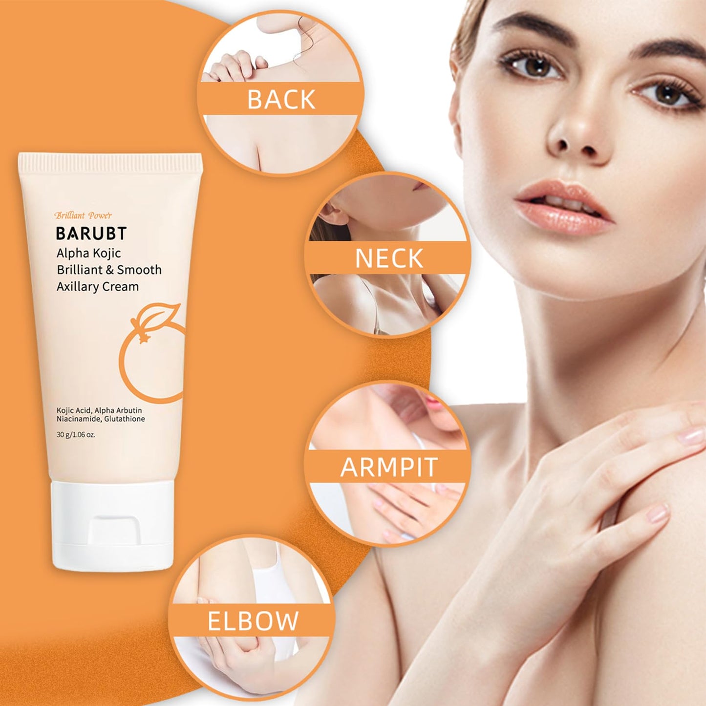 MrCuvaryas Kojic Acid Underarm Whitening Cream, Skin Lightening Cream,Korean Skin Care for Armpits, Knees, Inner Thighs, Bikini, Intimate Areas, Quickly Absorb & Reduce Odor,Smoothing