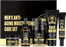IZBEAUVO 5PCS Men's Anti-Aging Care Set - Mens Skin Care Sets & Kits - Mens Face Cream, Face Wash & Scrub, Eye Cream, Anti Wrinkle Serum- Gifts for Men