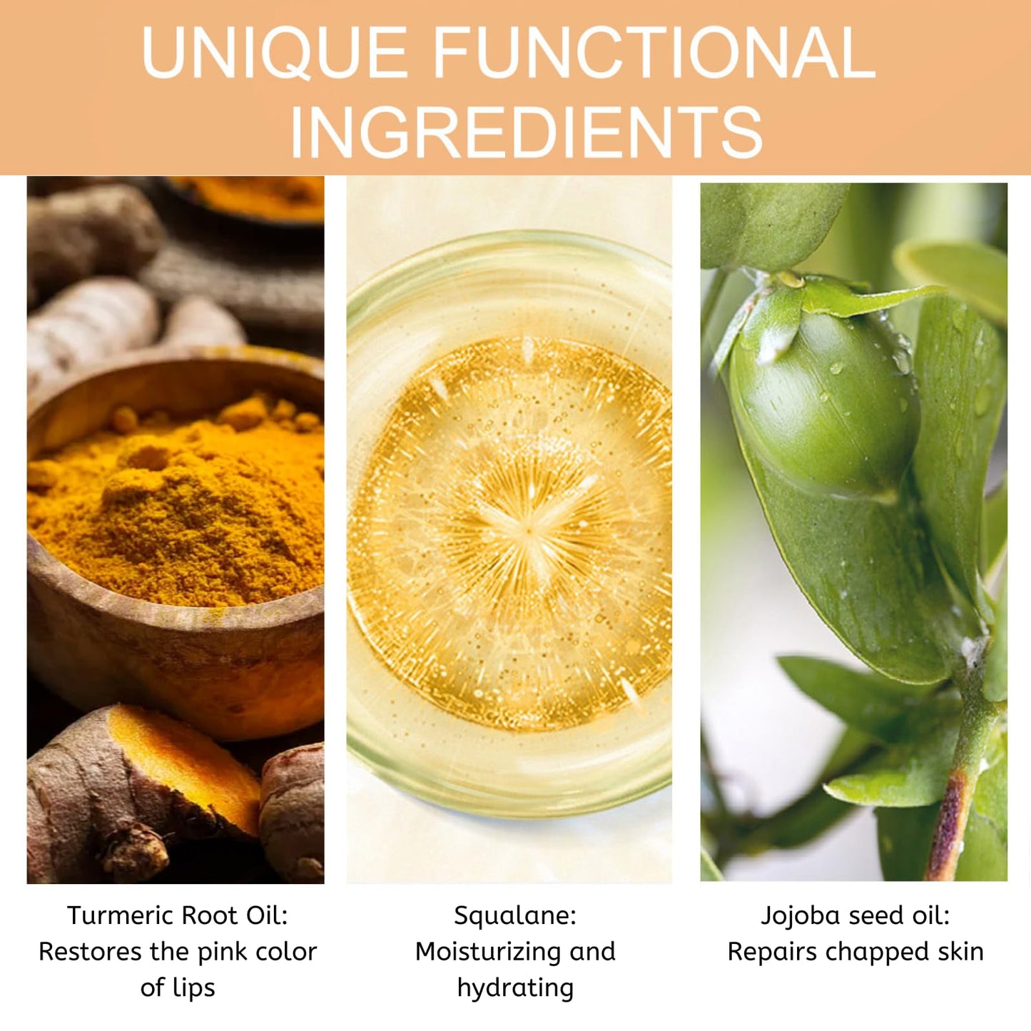 IZBEAUVO Turmeric Lip Balm Stick, Turmeric Hydrating Lip Balm, Lip Lightening For Dark Lips, Lip Pigmentation Treatment, Lip Repair Balm, Long Lasting Moisturizing Lip Care Cream for Dry Lips & Cracked Lips