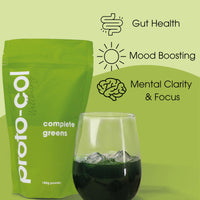 Proto-Col Proto-col | Complete Greens Powder - 15 Superfoods and Adaptogens Including Ashwagandha & Spirulina | Vegan & Gluten-Free | Advanced Formula | UK Made | 180g