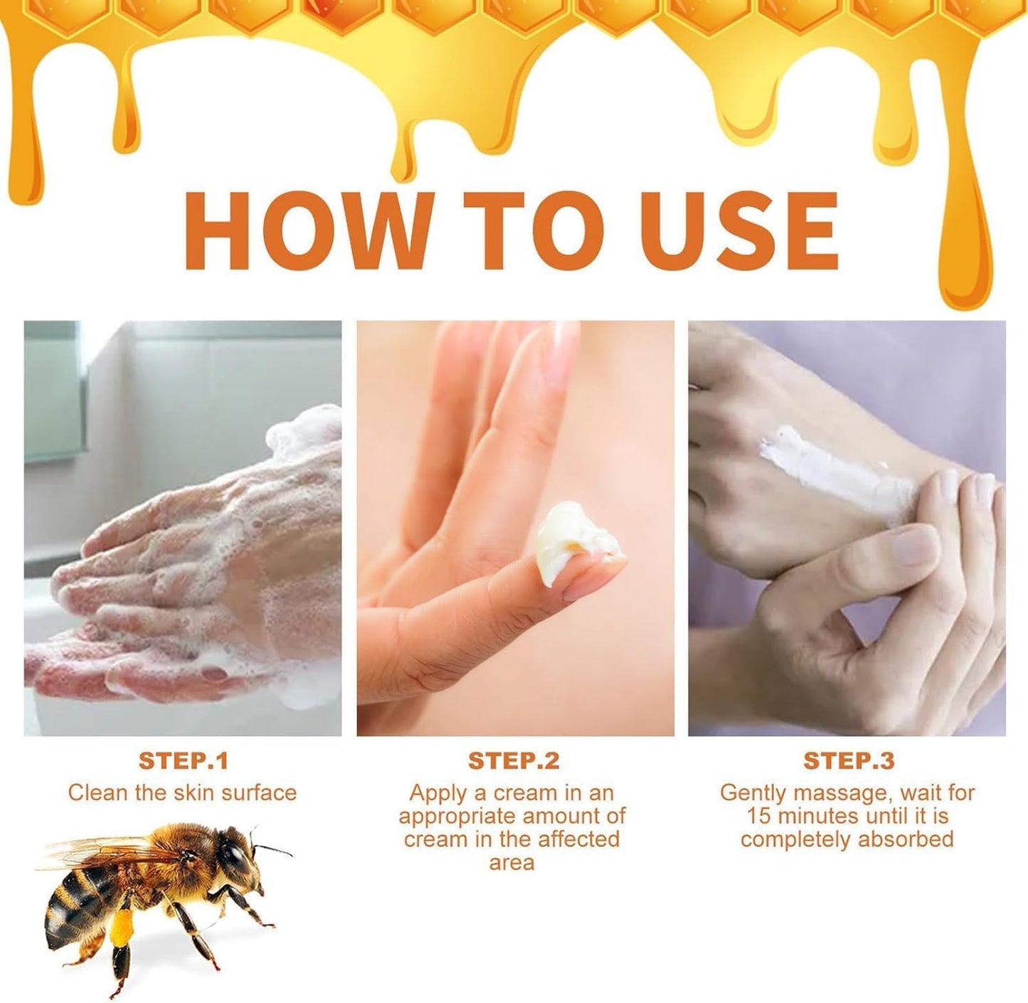 Generic 2PCS 30g Bee Venom Psoriasis Cream, Cvreoz Bee Venom Psoriasis Cream, New Zealand Bee Venom Cream, Fast-Acting Relief Bee Venom Cream Psoriasis Treatment Cream, Soothing Psoriasis Cream(30g*2pcs)