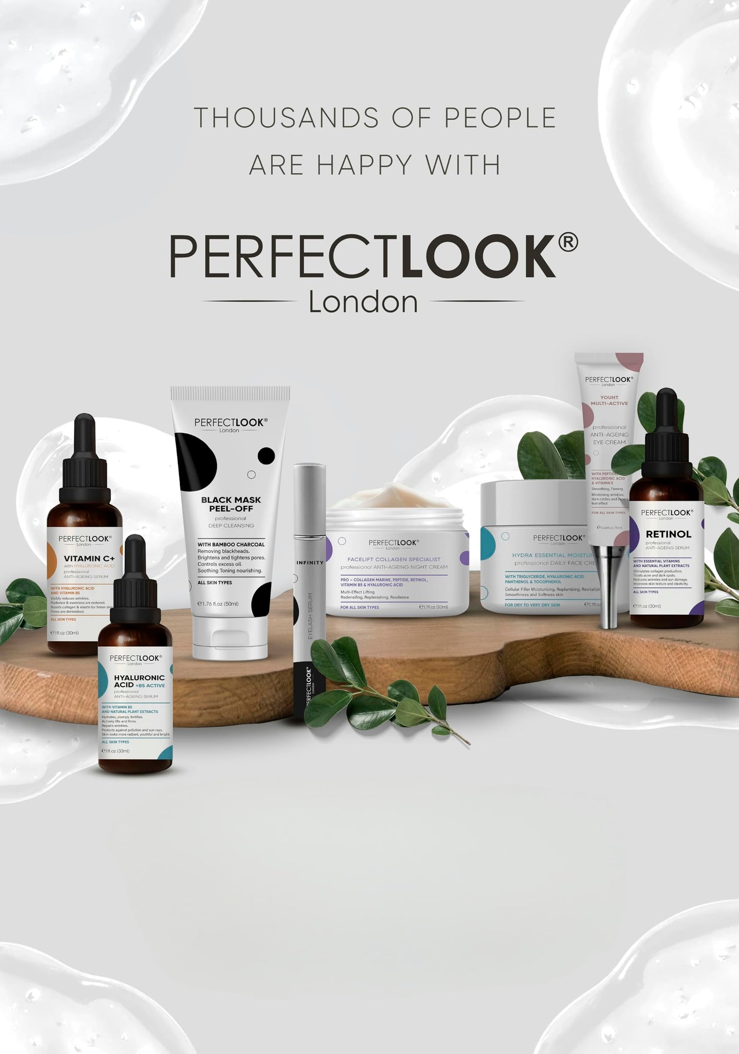 PERFECT LOOK LONDON Perfect Look London Collagen Specialist, Night Face Cream with Collagen Marine, Peptide, Retinol, Hyaluronic Acid and Vitamin B5, Firm and Tone, Anti Wrinkle Cream 50ml
