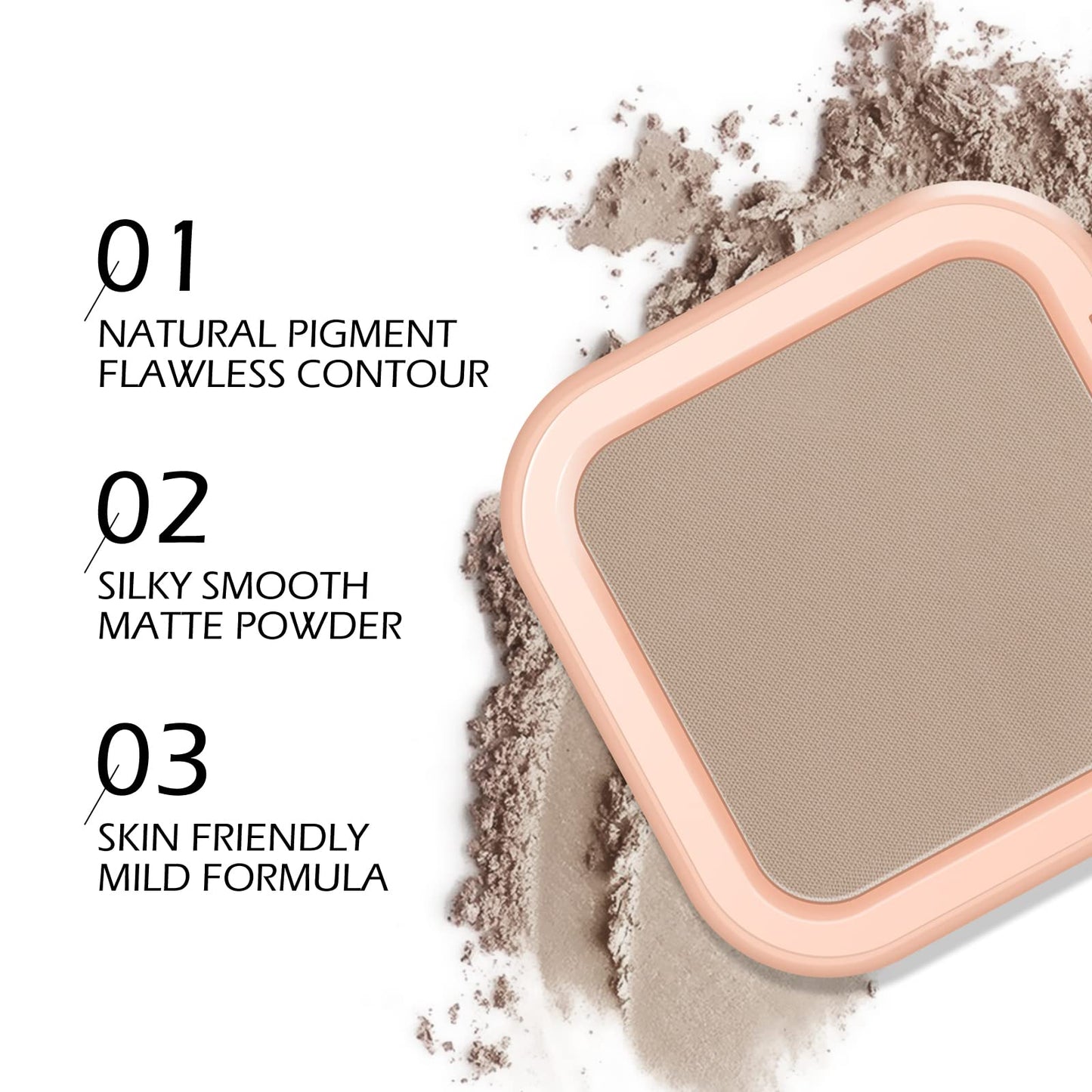 KYDA Face Contour Palette, Face Sculpting Contouring Palette, Concealer Contour Powder Palette, Silky Smooth Lightweight High Pigmented Contour Shadow Makeup