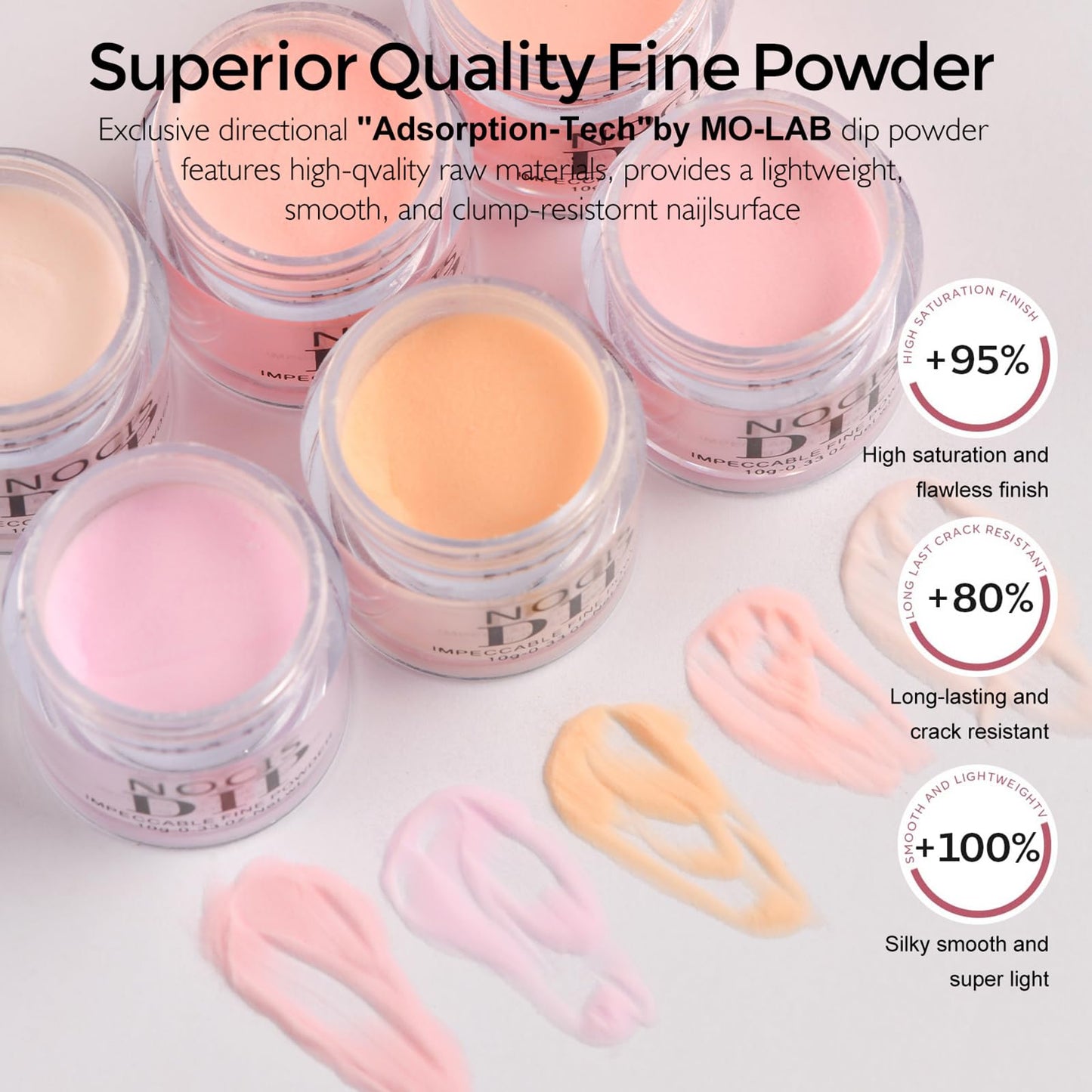 Nail Dipping Powder Set - 6 Translucent Nude Pink Color Dip Powder Nail Kit - Milky Jelly Effect Nail Powder No Need UV Lamp - DIY Nail Art French Manicure Kit for Starter