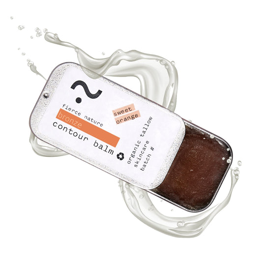 Generic Pure Tallow Mocha Contour Balm, Cream Bronzer, Moisturising Alternative to a Contour Stick and Liquid Blush, Face Care Essential, Sweet Orange Scent, 18g - Fierce Nature