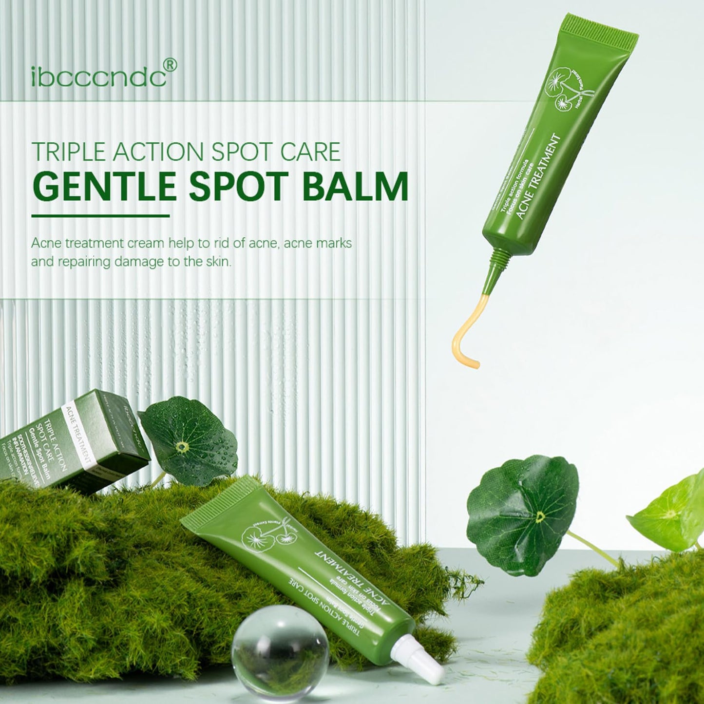Anti Acne Face Cream, 3X Centella Face Ance Gel, Spot Cream for Acne Treatment and Spot Treatment Shrink Pores, Acne Scars Recovery, Control Sebum Secretion, Relieves Redness &Anti-Bacterial