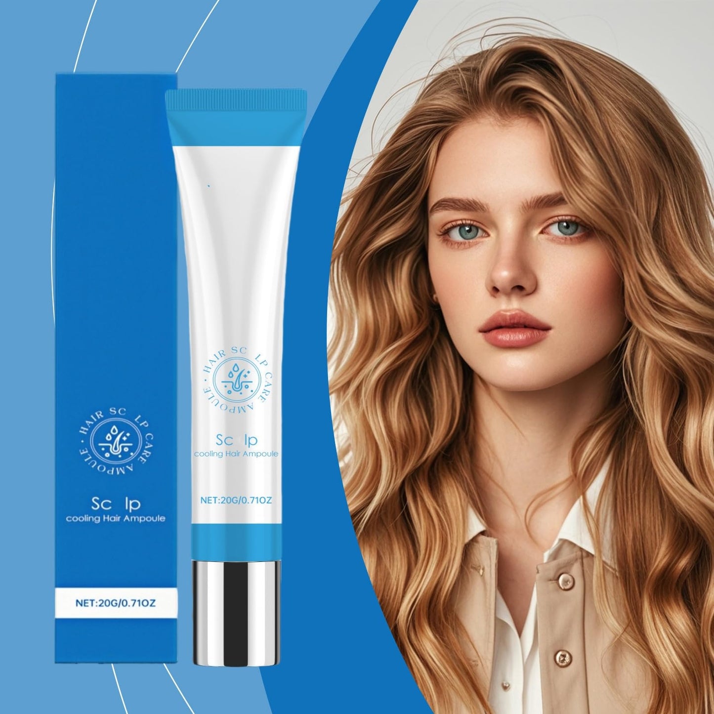 Sca-lp Hair Ampoule,Hair Growth Serum,Cooling Hair Ampoule,Anti Hair Loss Essence,Hair Serum for Hair Loss,Ha-ir Regr-owth Se-rum,Hair Gro-wth Ser-um for Women,Hai-r Grow-th Oil for Men