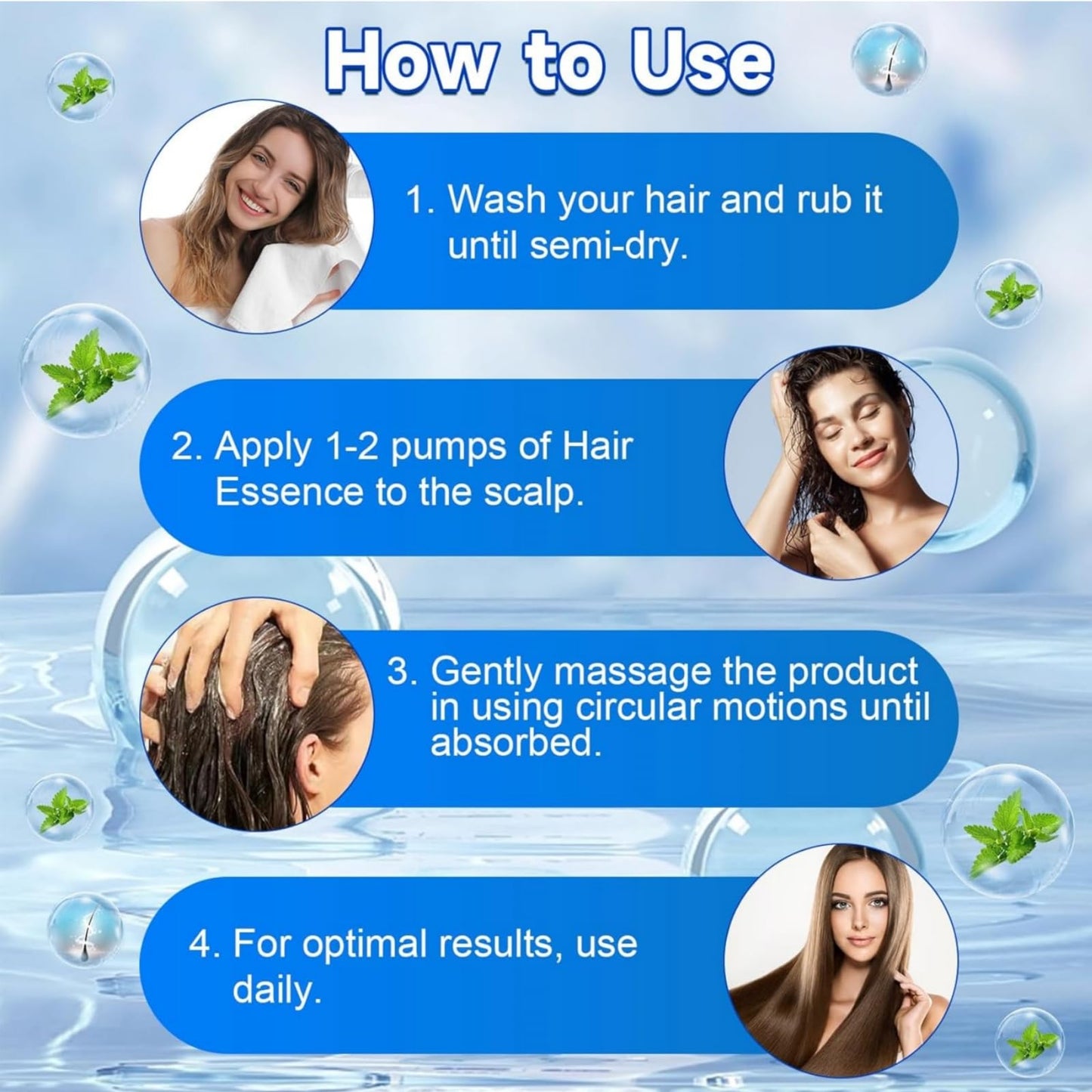 Yoowan Scalp Cooling Hair Ampoule,Hair Loss Serum,Ha-Ir Density Serum,Scalp Protector,Sca-Lp Se-Rum For Dry Sca-Lp,Strengthen & Grow,Keeps Clean And Non-Greasy,Improves Shine,Lightweight,Exfoliate