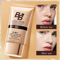 MINSHZEE Frosted foundation liquid, tinted moisturizer, foundation BB cream, BB cream with natural SPF 50+ facial moisturizer, tinted sunscreen, and snail-based sunscreen suitable for all skin types.