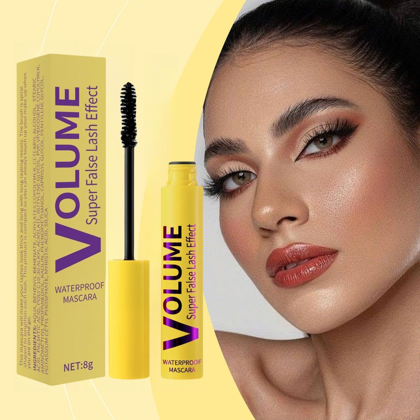 10ml Bub/ble Mascara,M/ascara Black Volume and Length,False Lash Effect Ma/scara for Woman,Lengthening Mascara Black,Waterproof Long-Lasting,Persistent Curling,Non-Smudging,Compact and Portable