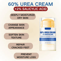 ISBEAUSOLS Urea Cream 60 Percent for Feet - Urea Foot Cream - Foot Cream for Cracked Heels and Dry Skin - Cracked Heel Repair Cream - Skin Care Hands & Feet - Foot Moisturiser 2PCS