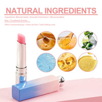 Colour Changing Lip Balm, Long Lasting Moisturizing Lipsticks, Natural Lip Balm Ingredients, Relieves Dry Lips, Long Lasting Jelly Lipstick, Pre-makeup Base to Moisturize Lips, 3Pcs