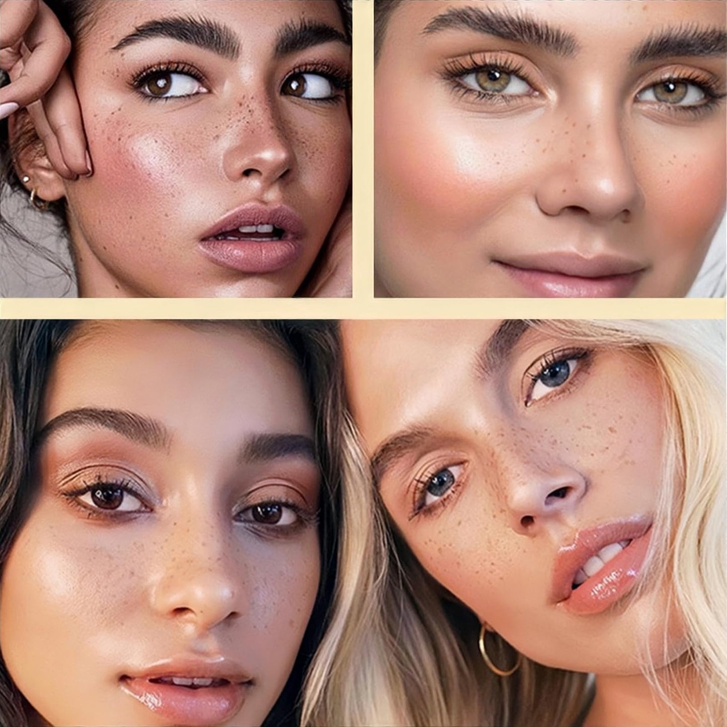 Xunzhi Natural Freckle Blush Pen, 2-in-1 Light Brown Liquid Freckle Stamp and Soft Pink Liquid Blush for Cheeks,Blushers for Cheeks Make Up,Powder B/lush,F/reckle Pen,Fake Freckles,Makeup B/lush