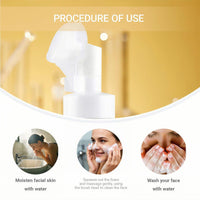 Yongst Turmeric Face Wash With Exfoliating Brush Deep Cleansing Foaming Cleanser For Firming Skin Take Away Excess Keratin, Unclogs Pores, And Brightens Complexion
