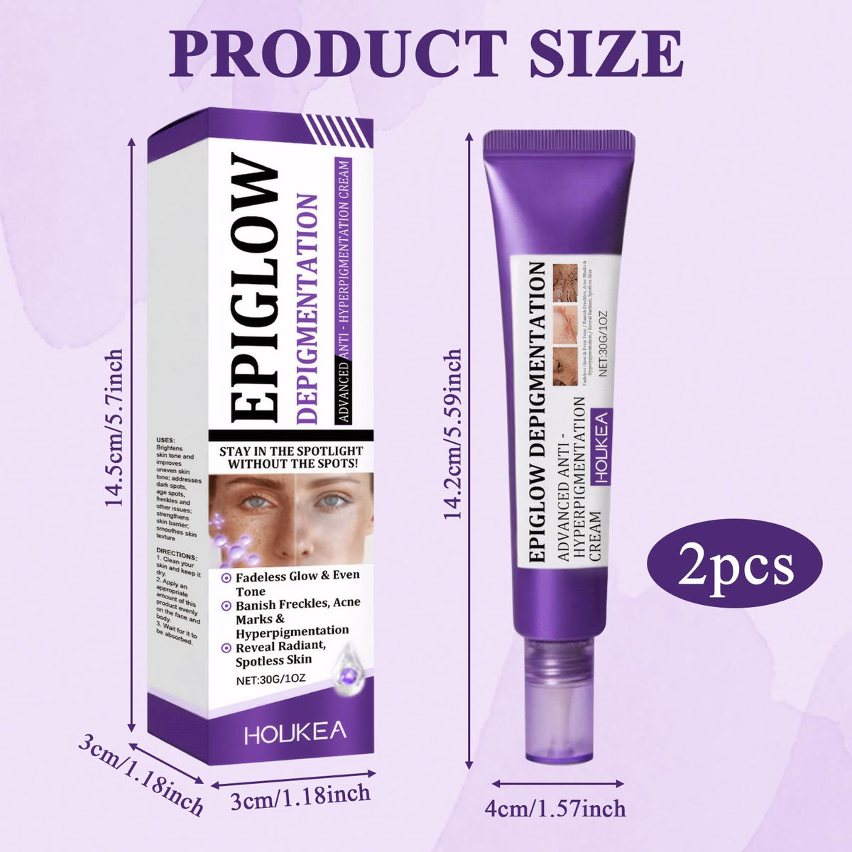Katslyn 2 PCS Advanced Anti-Hyperpigmentation Cream, Pigmentation Removal Cream Face for Hyperpigmentation, Tightens Skin Suitable for All Skin Types