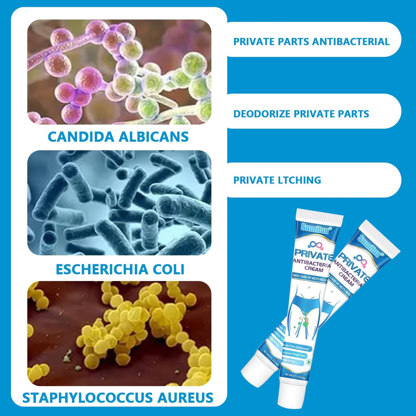 FunnAura 2PCS Antibacterial Cream Skin for Private Parts, Quickly Relieve Chapped Feeling, Cream External Use for Men