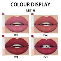Tongyend Matte Lipstick Sets,4Pcs Long Lasting Lipstick,Highly Pigmented Non-Stick Cup Not Fade Waterproof Lipstick,Velvet Nude Lipstick Lip Gloss Full-Coverage Lip Color Lipsticks (Set A)