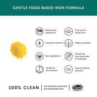 Gentle Iron – Together Health – Whole Food Nutrients – Iron and B Vitamins – Vegan Friendly – Made in The UK – 60 Vegecaps – Pack of 2