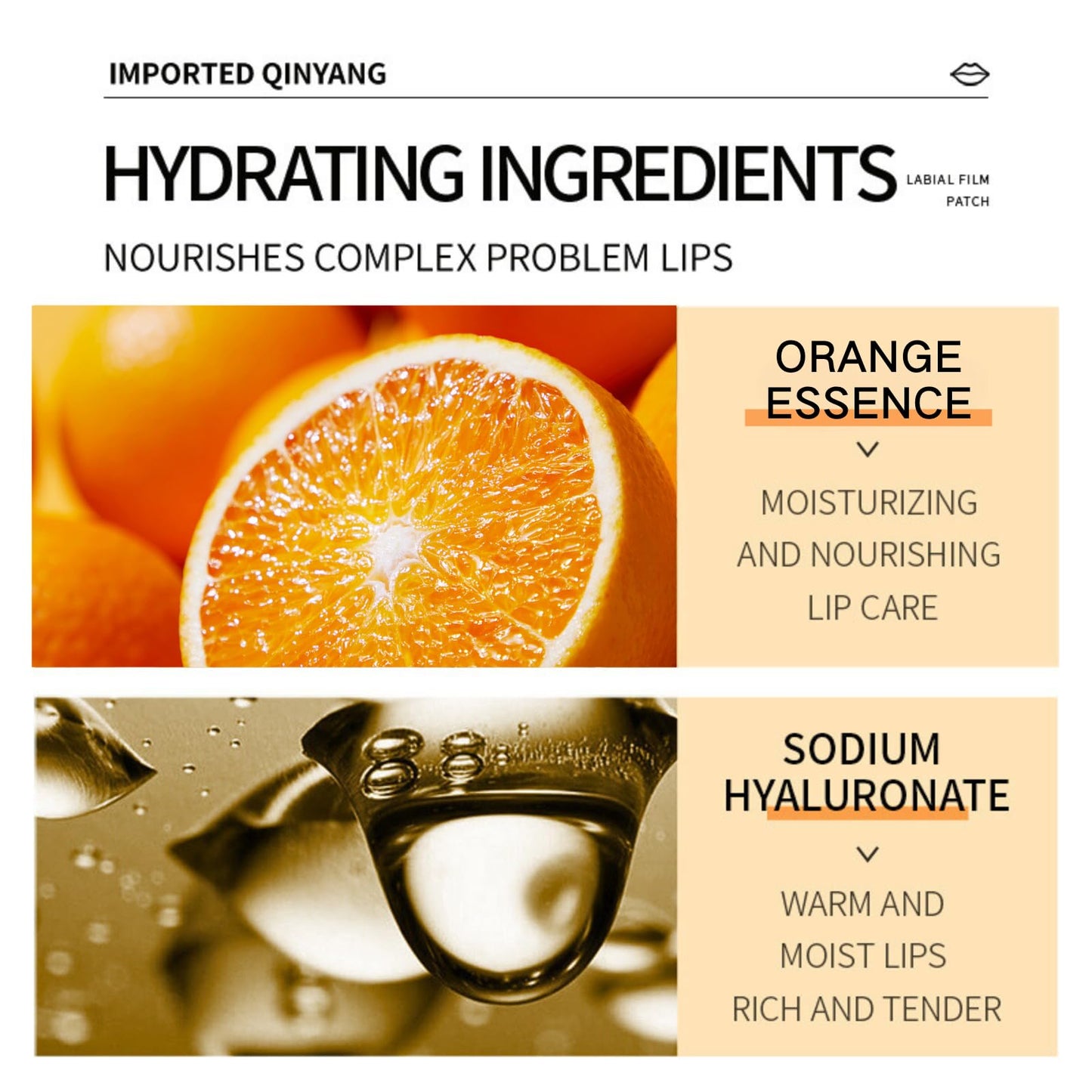 IZBEAUVO 20PCS Orange Collagen Lip Mask,Lip Moisturiser Mask,Plumping Lip Balm Mask For Dry Lips,Nourish & Anti-Wrinkle & Brighten Lip,Lip Exfoliator,Tinted Lip Balm Jelly Mask,Lip Care Set