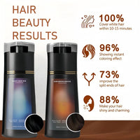 SingHao Polar Hair Dye Shampoo,Hair Care Dye Shampoo,Permanent Hair Dy/e,Colour Shamp/oo to Cover Grey Ha/ir,Natural Ha/ir Dy/e Sha/mpoo,Sh/ampoo for Color Treated H/air,Anti Grey Sha/mpoo#Dark Brown &Black