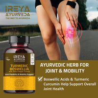 Turmeric Boswellia Extract 1000mg - Joint & Mobility Support Digestive & Immune Support | Boswellia Serrata with Turmeric Curcumin Bioperine - Inflammatory Response Plant Based Supplement
