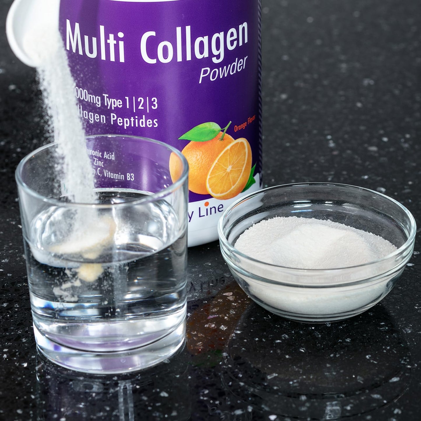 Bodygenix Sunberg Multi Collagen Powder - 1000mg Hydrolyzed Collagen Peptides Type I, II, III Hyaluronic Acid Biotin for Skin Hair Nail Joints Bones Muscles Teeth - 400mg Halal Collagen Complex Supplement