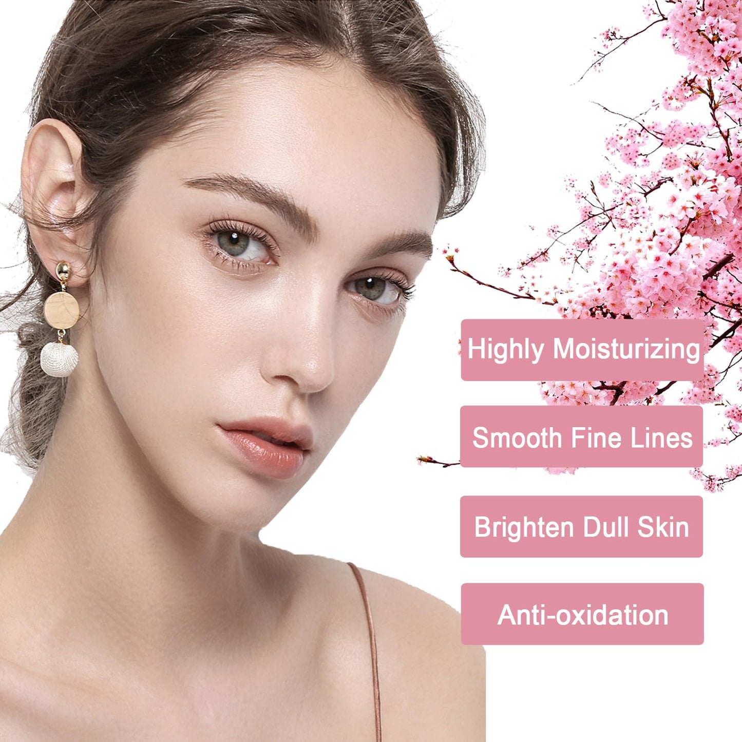 DMQ 12pcs Skincare Gifts Set For Teenage Girls,Cherry Blossom Skincare Sets,High Moisturize Sakura Skincare Gift for Women, including Cleanser,Hydrosol,Serum,Cream,Eye Cream,Mask,Lip Mask,Mud Mask