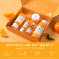 Vitamin C Skincare Set- Gifts For Teenage Girls & Women Vegan Beauty Gifs,Gift For Her,Birthday Gift Includes Face Serum, Eye Cream-Cleanser Toner Moisturiser Set For Anti-Aging-Improve Acne marks