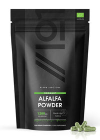 Organic Alfalfa 1200mg - Pure & Potent Powder – Certified Organic, Non GMO, Gluten Free, Halal – 120 Vegan Capsules