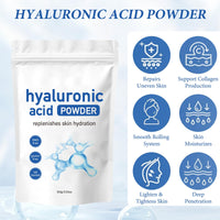 GMHLLES 2 PCS Hyaluronic Acid Powder for Face Hyaluronic Acid Powder Organic Skin Care Formula Low Molecular Weight Water-Soluble for Skin Hydration and Moisture Smooths Wrinkles